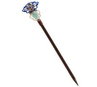 Mipcase Bâtonnets à Cheveux en Bois Fleuri pour Femmes Style Antique Chinois Pompon pour Chignons Longs Accessoires Cheveux Traditionnels Fête Soirée