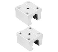 Mipcase Bloc de Guidage Linéaire Lot de 2 Pièces en Alliage D'aluminium Argenté, Palier Coulissant à Mécanisme à Friction Roulante, Facile à Entretenir pour Équipements Industriels et