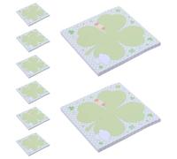 Mipcase Bloc-notes Autocollants Trèfle 30pcs pour Bureau et Planners, Papier Déchirable Anti-bavure, Thème Festif Saint-patrick et Printemps