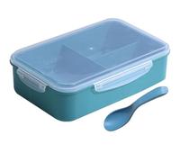 Mipcase Boîte à Bento Compartimentée 4 Cases en Pp, Légère et Compacte | Couvercle Hermétique, Facile à Nettoyer, pour Garçon et Filles, Déjeuner et Dîner, Fruits ou Bonbons