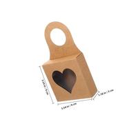 Mipcase Boîte à Bouteilles De Vin En Papier Kraft Fenêtre Transparente, Lot De 25, Poignée Intégrée, à Suspendre Décorative, Emballage Présent Pour Amateurs De Vin, Pour Fêtes Et Rangement