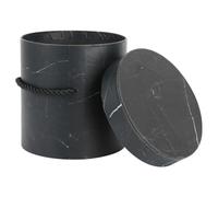 Mipcase Boîte à Chapeau Fleuriste Ronde Petite 13x13 Cm Papier Écologique Noire Emballage Présent Réutilisable Pour Fleurs Bouquet Saint-valentin Anniversaire Fête Des Mères