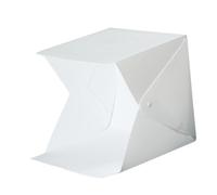 Mipcase Boîte à Lumière Pliable 20 CM LED 4 Fonds Colorés Mini Studio Photo Portable en EVA Léger pour Éclairage de Bijoux Accessoires et Petits Objets Tente Cube D’Éclairage Compact