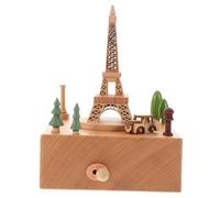 Mipcase Boîte À Musique en Bois Décoration Vintage Décoration D'Intérieur Souvenirs De Londres Edelweiss Décoration Musicale Carrousel Musical pour Filles C'est