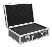 Mipcase Boîte à Outils Portable Aluminium avec Poignée Mallette de Rangement Miniature pour Outils avec Doublure Éponge pour Transport et Utilisation Extérieure