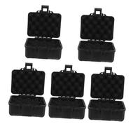 Mipcase Boîte De 5 Pièces étui à Instruments Plan pilulier de Voyage Caisse Rangement Caisse de Rangement organisateurs d'outils pour la médecine Organisateur de médecine Plastique Black