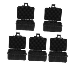 Mipcase Boîte De 5 Pièces étui à Instruments Plan pilulier de Voyage Caisse Rangement Caisse de Rangement organisateurs d'outils pour la médecine Organisateur de médecine Plastique Black