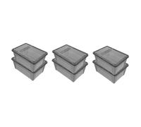 Mipcase Boîte De 6 Pièces Terrarium araignée enclos de la mante réservoir d'élevage Porteur de Reptiles Escargot Terrarium Petit bac d'alimentation Terrarium pour Reptiles Plastique