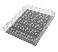 Mipcase Boîte de Rangement en Acrylique Transparent pour Pièces et Médailles Cadre Mural Noir 260 X 300 X 50 MM Organisateur de Collection Polyvalent pour Jetons Badges et Objets