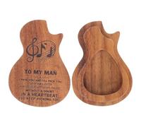Mipcase Boîte de Rangement en Bois pour Médiators de Guitare Ukulélé et Basse Support Compact Multifonction Protection Rayures et Poussière Accessoire Pratique pour Musiciens