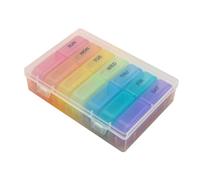 Mipcase Boîte Pilulier Portable Compartiments Étanche avec Double Couvercle pour et Compléments Organiseur Compact de Voyage et Rangement Extérieur