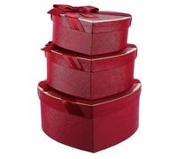 Mipcase Boîte Présent de Cœur pour Emballage, Lot, Carton Rigide Rouge Profond, Boîte à Fleurs et Bonbons, pour Saint-valentin, Anniversaire et Présents Romantiques