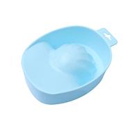 Mipcase Bol pour Dissolvant à Ongles Bleu en Plastique Rectangulaire Couche, Adapté pour Cinq Ongles à Fois, pour Manucure et Nail Art à Domicile