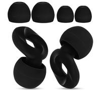 Mipcase Bouchons D'oreilles pour Dormir en Silicone Noir, Réutilisables et Compacts, Adaptés aux Voyages la Recherche de Calme en Milieu Bruyant
