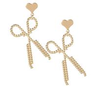 Mipcase Boucles Doreilles Femme Plaqué Or Clous Oreilles Ciseaux Stylisés Bijoux Mode pour Occasions Variées