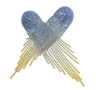 Mipcase Boucles d'oreilles longues à franges dégradées avec éclats scintillants pendantes légères pour femmes bijoux élégants pour mariage soirée et fêtes