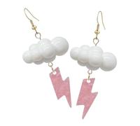 Mipcase Boucles Doreilles Pendantes et Éclair Acrylique Design Créatif Météo Bijoux pour Femmes et Légères et Originales