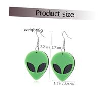 Mipcase Boucles D'oreilles Pendantes Originales Extraterrestres En Acrylique Vert, Bijoux D'oreilles Pour Femmes, Style Décalé, Légères Et Solide, Usage Quotidien Et Fêtes, Taille Unique