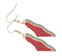 Mipcase Boucles D'oreilles Pendantes Pastèque Brillantes Doré Alliage Légères Femmes Été Fête Plage Bohèmes