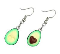 Mipcase Boucles Oreilles Femme Pendantes Forme Avocat Cœur Vert Légères et Durables Bijoux Mode pour Cadeau Anniversaire et Occasions Spéciales