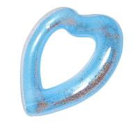 Mipcase Bouée de Natation Gonflable Forme Cœur avec Paillettes Confettis Anneau Flotteur pour Adultes et Accessoire Piscine et Plage Festive
