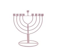Mipcase Bougeoir Hanoukka à 9 Branches en Alliage Robuste Bougeoir Décoratif Rose pour Table Chandelier Religieux Traditionnel Support de Bougies Pilier pour Décorations de Fête et