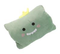 Mipcase Bouillotte Électrique Rechargeable Housse Amovible en Coton Lavable, Chauffe-Mains d'hiver Pratique, Motif Dinosaure Vert, Peluche Douce Portable pour Bureau, Maison et Étude