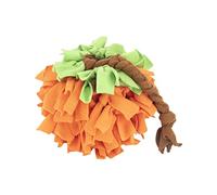 Mipcase Boules reniflantes à la Citrouille Dog Toys Animal de Compagnie Balle Toison de Chien Lanceur couineurs Accessoire pour Chien Puzzle Portable Chiot Polaire Orange