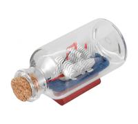 Mipcase Bouteille Décorative en Verre de Bateau Pirate Miniature, Décoration de Bureau et Table Thème Océan, Souvenir Marin Artisanal sans Lumière, Présent Original pour Amis, Style