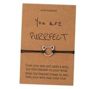 Mipcase Bracelet Ajustable Chat Tressé Bangle Inspirant pour Amitié Couple Accessoire Élégant
