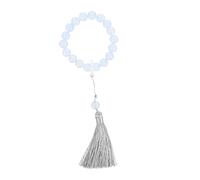 Mipcase Bracelet de Perles en Verre Décoratif Chapelet Religiuex Élégant Alliage Fin pour Prière Femmes Accessoires Cérémonie Tassel 1 Rang