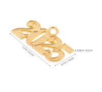 Mipcase Breloques Pendentif 2025 Grand Format 19x33 Mm Alliage Argenté et Doré Mixte 12 Pièces DIY Création Bijoux Loisirs Créatifs Fête Anniversaire