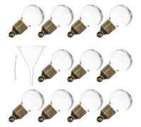 Mipcase Breloques pour Bouteilles en Verre Lot de 10 Mini Bouteilles à Message Bouchon à Vis Boule Creuse Transparente 6 MM Accessoires pour Créations Bijoux DIY