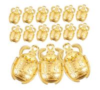 Mipcase Breloques Scarabées Métal Doré 20 Pièces, Pendentifs Mini Scarabée Créatifs, Pour Création Bijoux Artisanaux, Bracelets Colliers, Accessoires Diy Et Fabrication Bijoux Loisirs