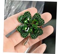 Mipcase Broche à Quatre Épingles pour Vêtements Femme Broche Décorative Verte Accessoire et Solide pour Anniversaire et Saint Patrick