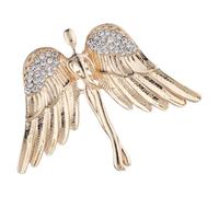 Mipcase Broche Ailes d'Ange en Métal Doré Épingle de Revers Élégante pour Femmes et Hommes Accessoire Mode Polyvalent pour Manteaux Vestes et Châles Bijou pour Tenue Féminine et