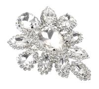 Mipcase Broche Fleur en Broche de Poitrine en Métal et Cristal Épingle Décorative pour Femme Vêtements Paquet Chapeaux Bal Mariage Fête