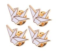 Mipcase Broche Origami En Alliage De Zinc 4 Pièces, Épingle Fantaisie Pour Femmes, Accessoire Mode Polyvalent Pour Vêtements, Paquet à Dos Et Foulards, Design Créatif Et Solide