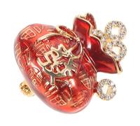 Mipcase Broche Porte-chance pour Costume Accessoire Mode Femme Décoratif Broche de Revers Symbole Nouvel An Chinois