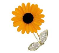 Mipcase Broche Tournesol en Cuivre pour Vêtements Femme, Épingle Décorative Élégante et Pratique, Accessoire Chic pour Robe, Châle et Tenue Fête, Broche Motif Floral Raffinée