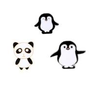 Mipcase Broches Créatives Panda Pingouin, Ensemble 3 Pièces En Alliage Solide, Accessoires Costume Unisexes, Décoration Élégante Pour Fête Et Quotidien, Taille Moyenne Compacte