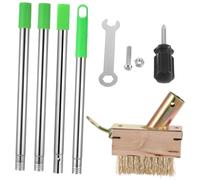 Mipcase Brosse de Désherbage Manuelle avec Manche Extensible et Brosse Métallique pour Fissures de Jardin, Allées et Nettoyage Extérieur