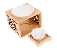 Mipcase Brûleur à Huile Essentielle avec Porte Bougies Design Sculpté Vintage Diffuseur Naturel pour Maison et Bureau et Parfum Dambiance