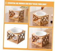 Mipcase Brûleur Huiles Essentielles Céramique et avec Porte-Bougie Chauffe-Cire Parfumée pour Diffuseur et Fondants Décoration Intérieure Polyvalente