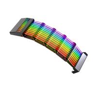 Mipcase Câble D'extension RGB 24 Broches Argb Gainé Éclairage Néon pour Alimentation Ordinateur, Compatible Carte Mère ATX, Technologie Solide, Usage Informatique Interne