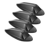 Mipcase Cache D'antenne pour Voiture 4pcs Noir en Abs Forme Aileron de Requin, Étanche et Facile à Installer pour Modification de Véhicule Sportive et Élégante