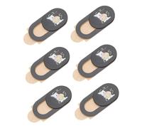 Mipcase Cache-Objectif De Webcam Coulissant 6 Pièces pour Ordinateurs Portables Et Tablettes, Protection De Confidentialité Fine Et Légère, Matériau Plastique Noir, Usage Bureautique Et Mobile