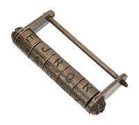 Mipcase Cadenas à Lettres Vintage Serrure à Code Traditionnelle Chinoise Décorative et Portable pour Coffres Armoires Boîtes à Bijoux