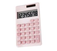 Mipcase Calculatrice Solaire Portable Mini 8 Chiffres Rose pour Usage Scolaire et Calculs de Bureau Compacte et Légère