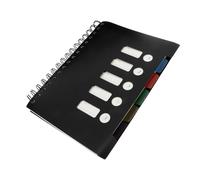 Mipcase Carnet de Notes Ligné à Spirale 150 Feuilles, Intercalaires, Format A5, Tâches Scolaires et Activités Professionnelles